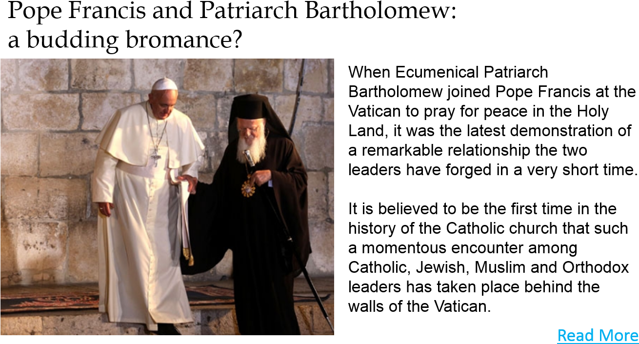 Download Pope Francis Patriarch Bartholomew Bromance 