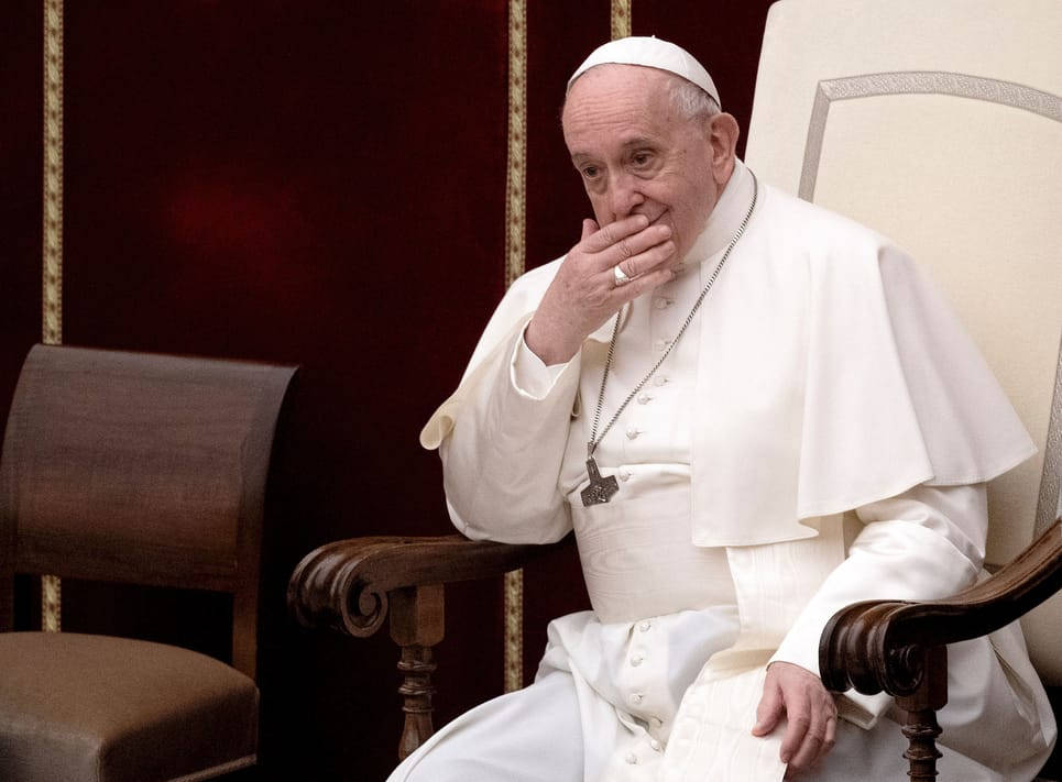 Pope Francis Sitting Vatican City Wallpaper