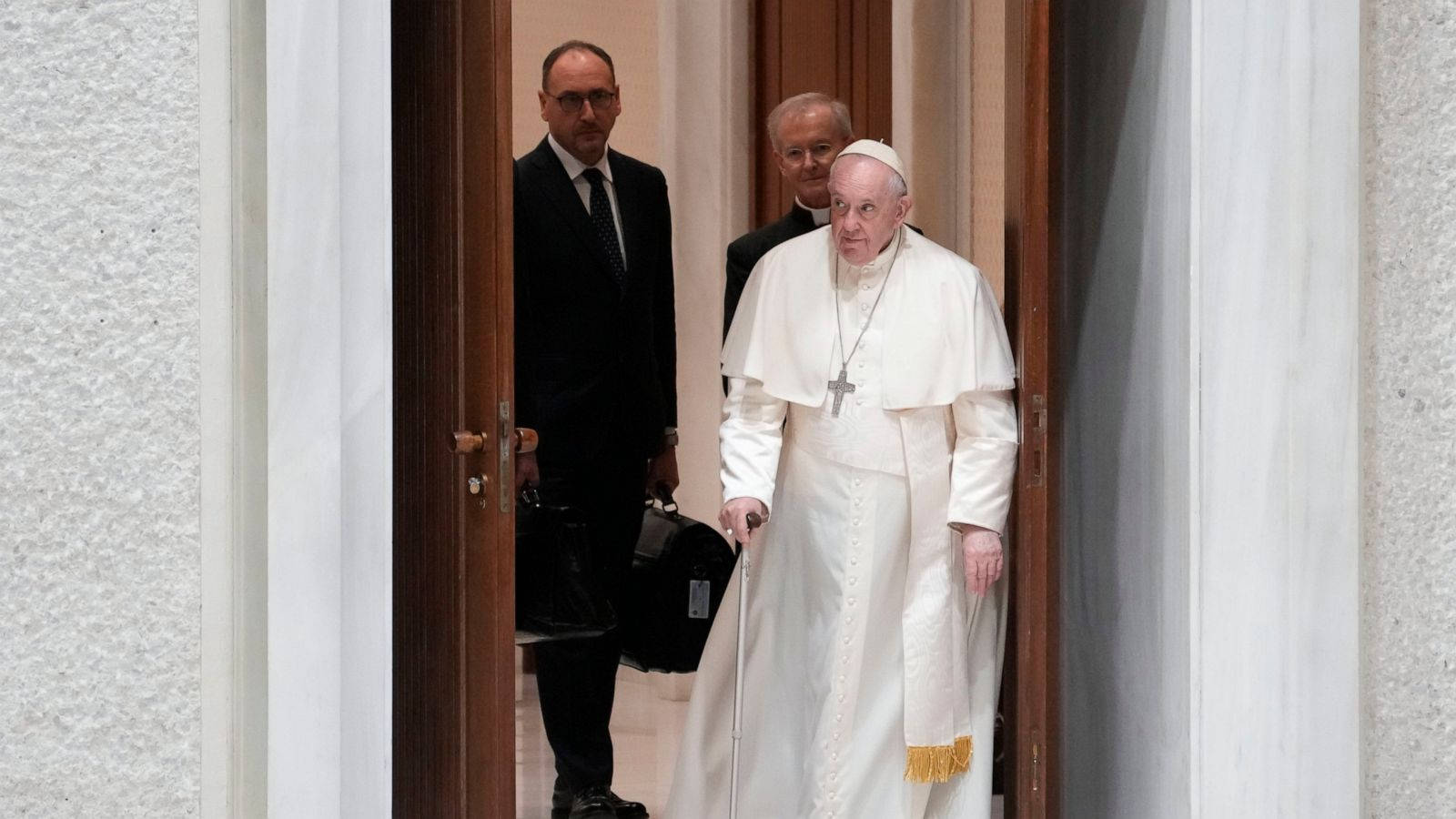 Pope Francis Walking Out Vatican Wallpaper