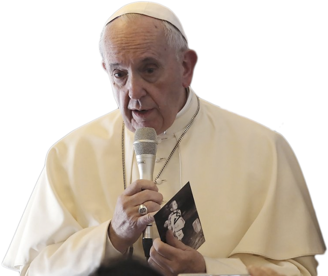Pope Speakingwith Microphone PNG