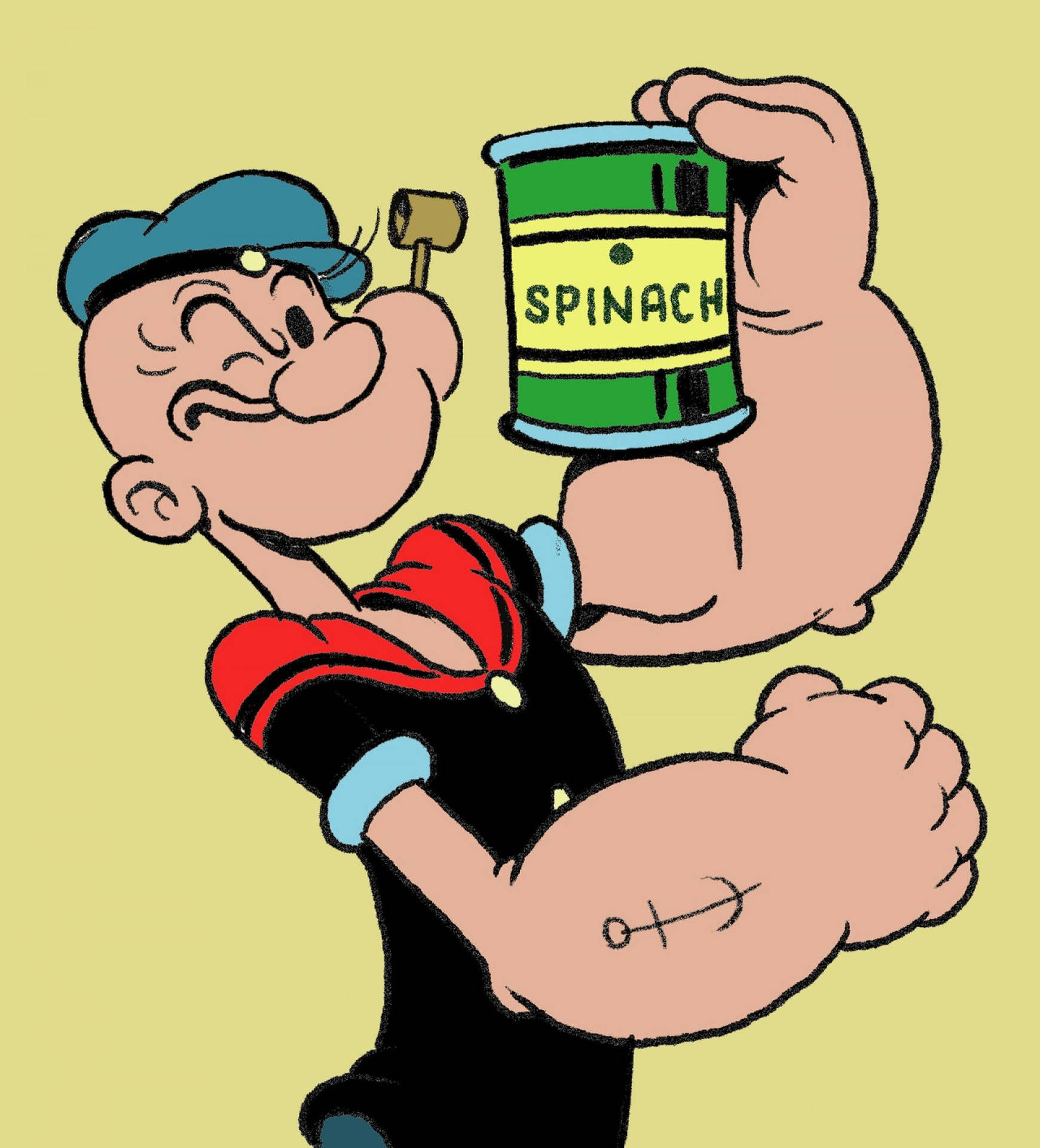 Popeye Carrying Spinach Can