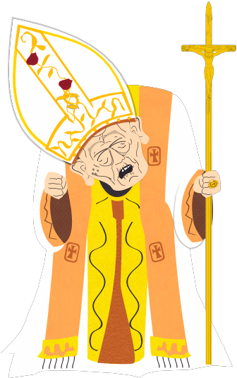 Popeye Character Dressedas Bishop PNG