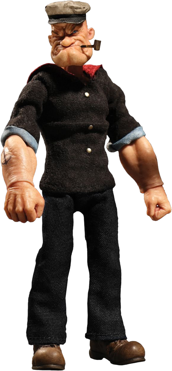 Popeye Figure Standing Pose PNG