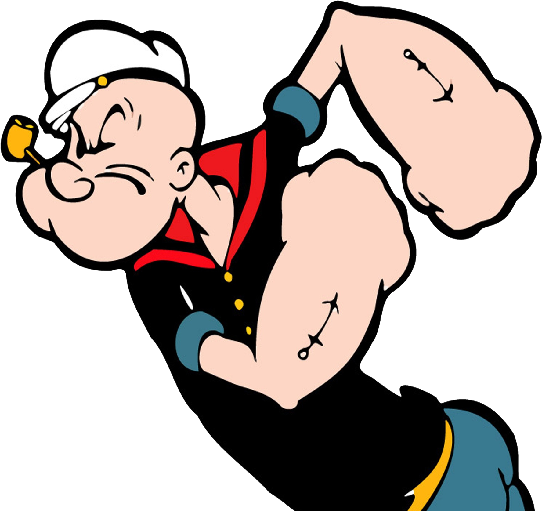 Popeye Flexing Muscles PNG
