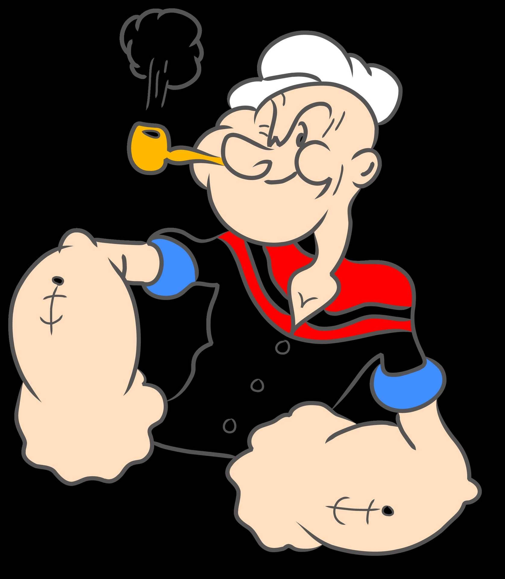 Popeye Posing Happily Wallpaper