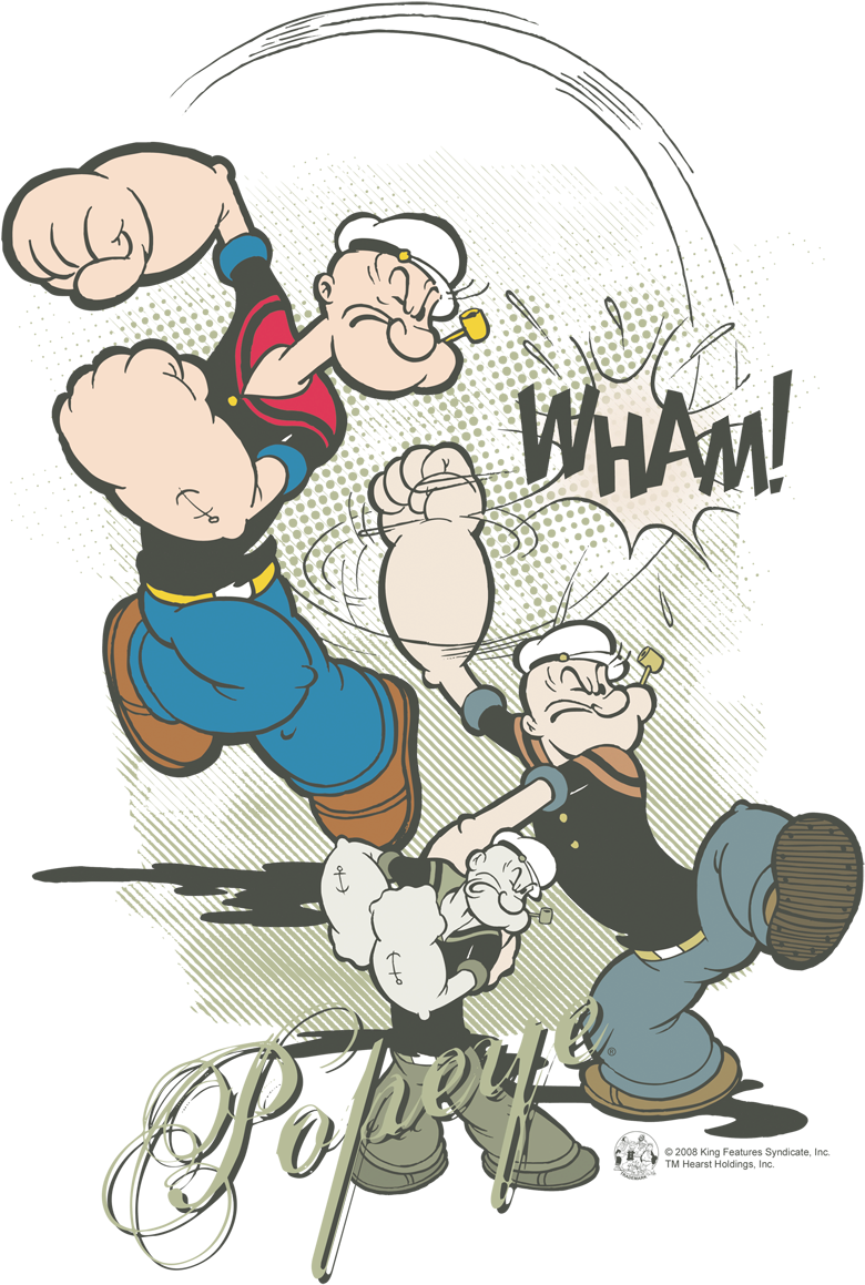 Popeye Power Punch Illustration PNG