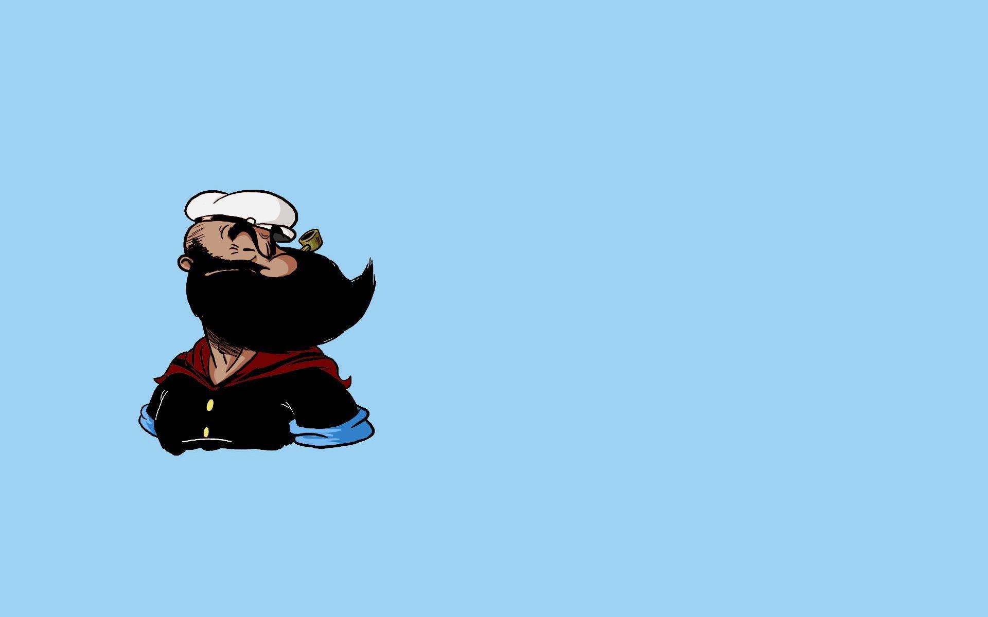 Popeye The Sailor Man Beard Logo Wallpaper