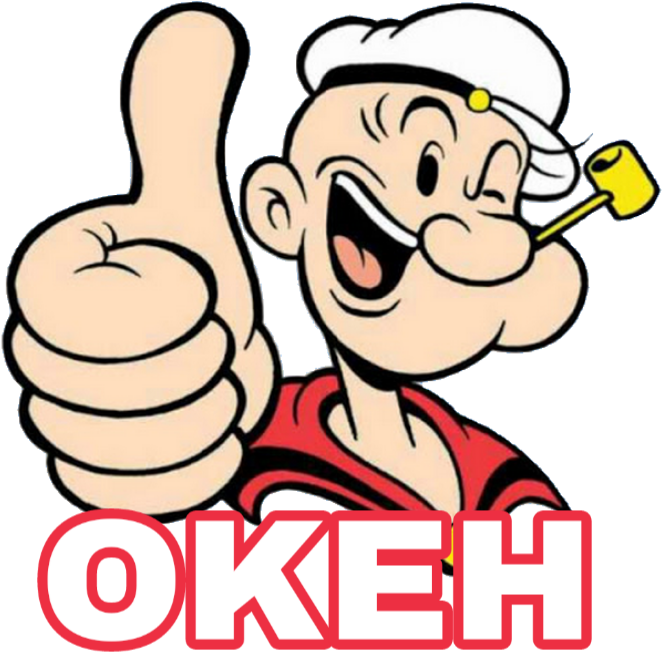 Popeye Thumbs Up Approval PNG