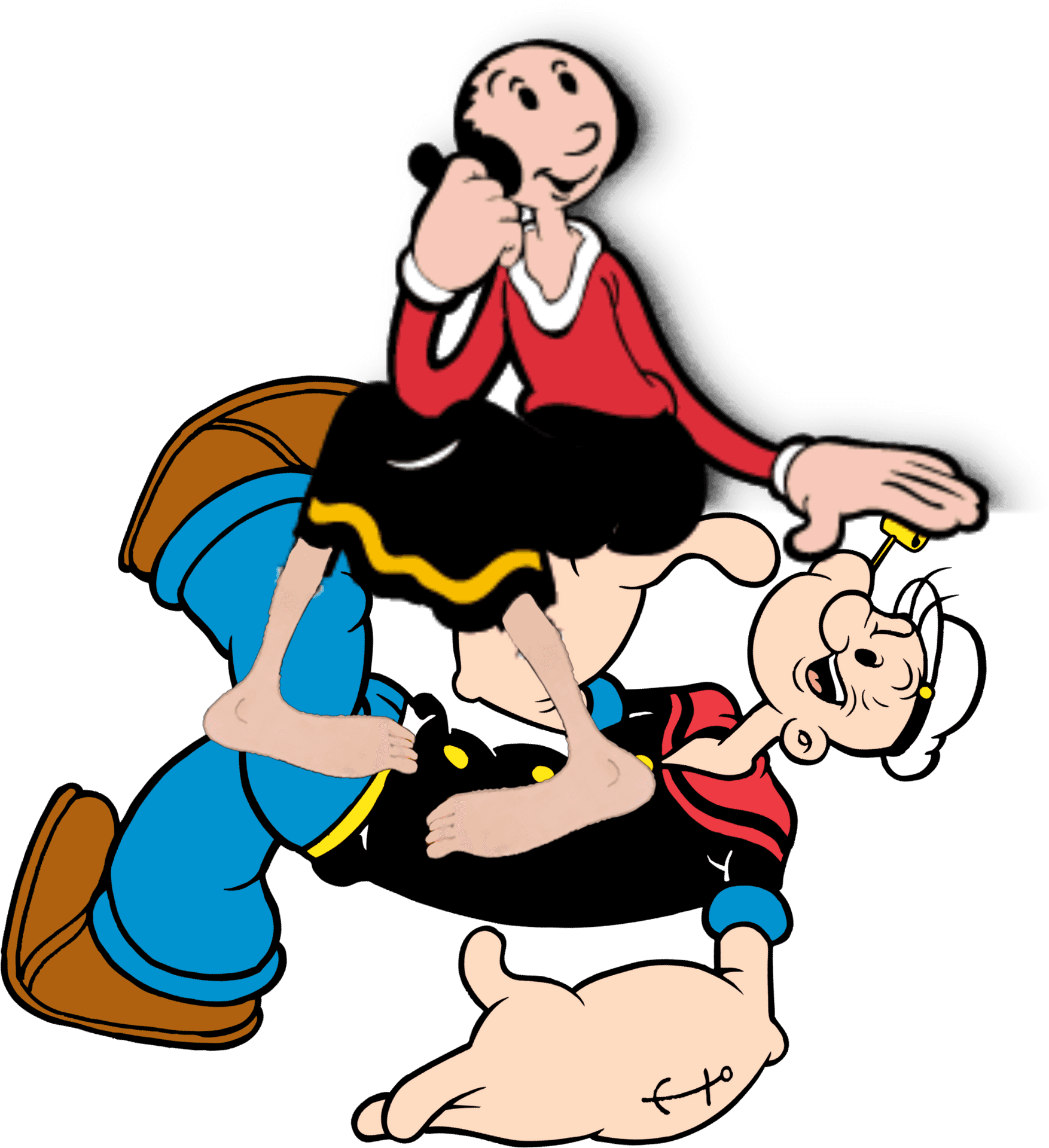 Popeyeand Olive Oyl Cartoon PNG