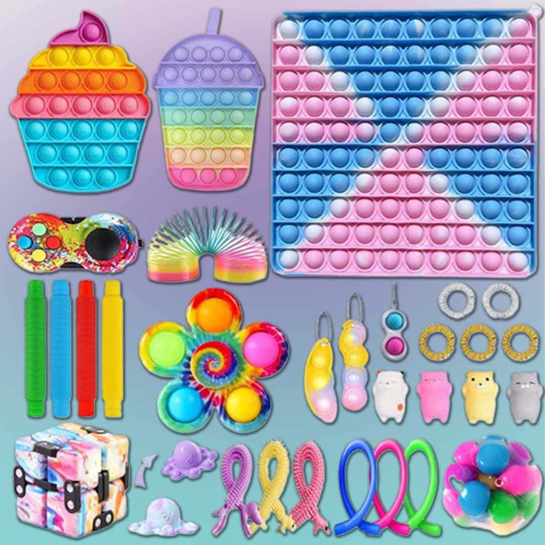 Colorful Popit Fidget Toy Collection