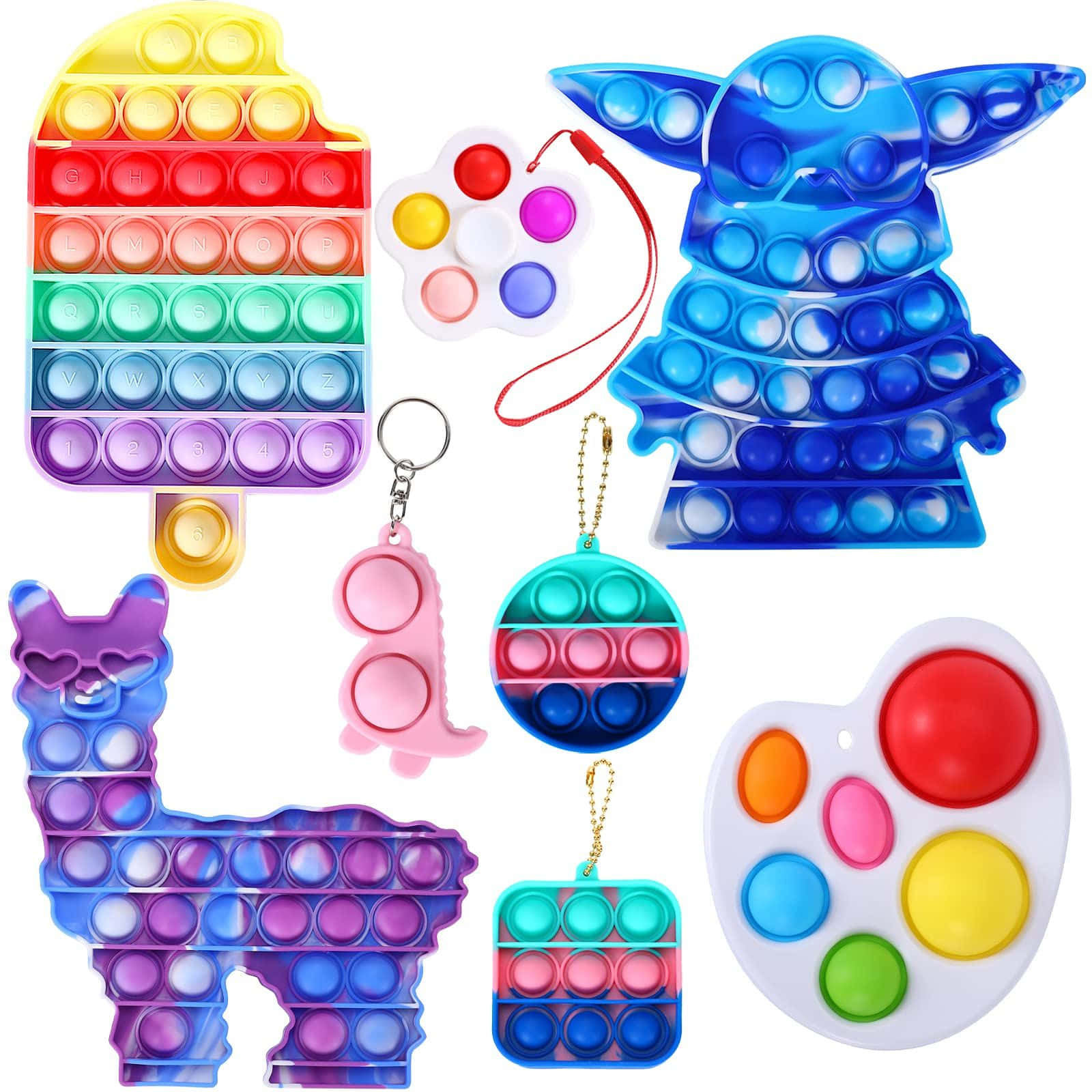 Colorful Popit Fidget Sensory Toy Exploding with Fun