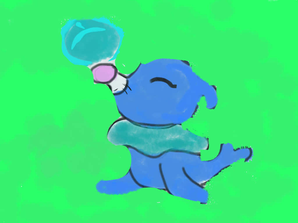 Popplio Playing With A Water Balloon Wallpaper