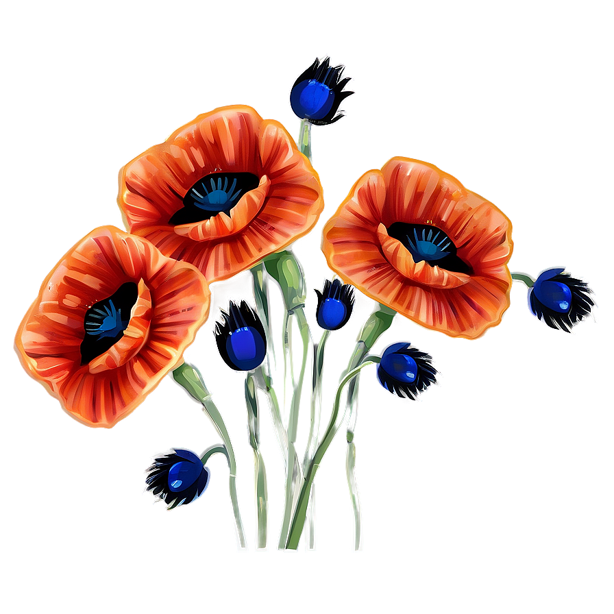 Poppy Flower Sticker Png Uey PNG