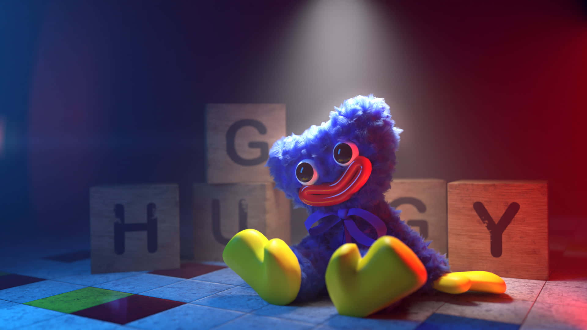 A playful toy character from the video game poppy playtime