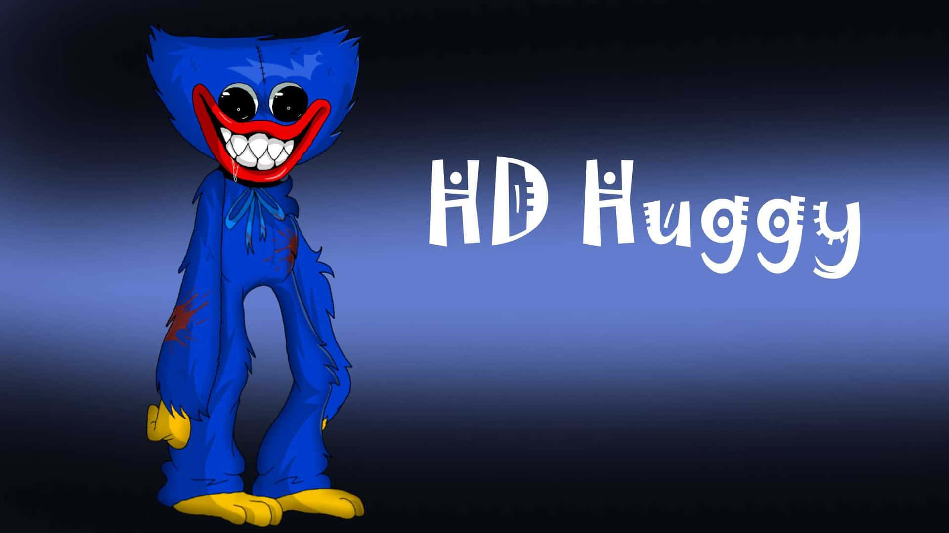 Unpersonaggio Blu Con Le Parole Hd Huggy