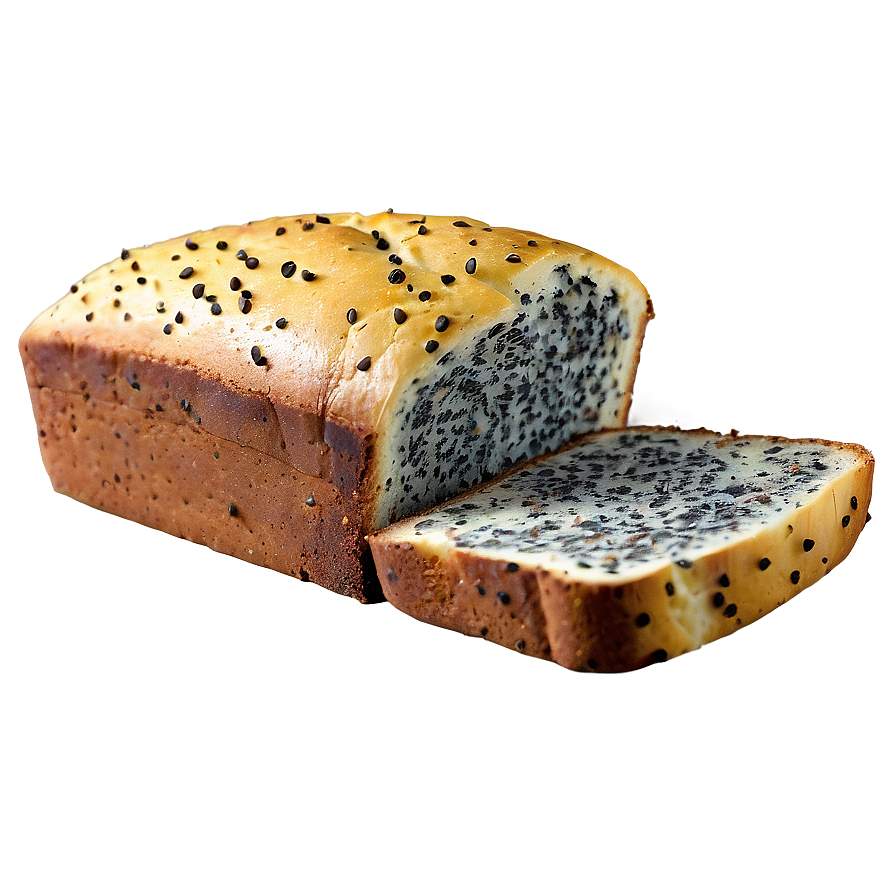 Poppy Seed Bread Slice Png Fbb PNG