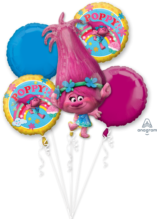 Poppy Trolls Character Balloons PNG