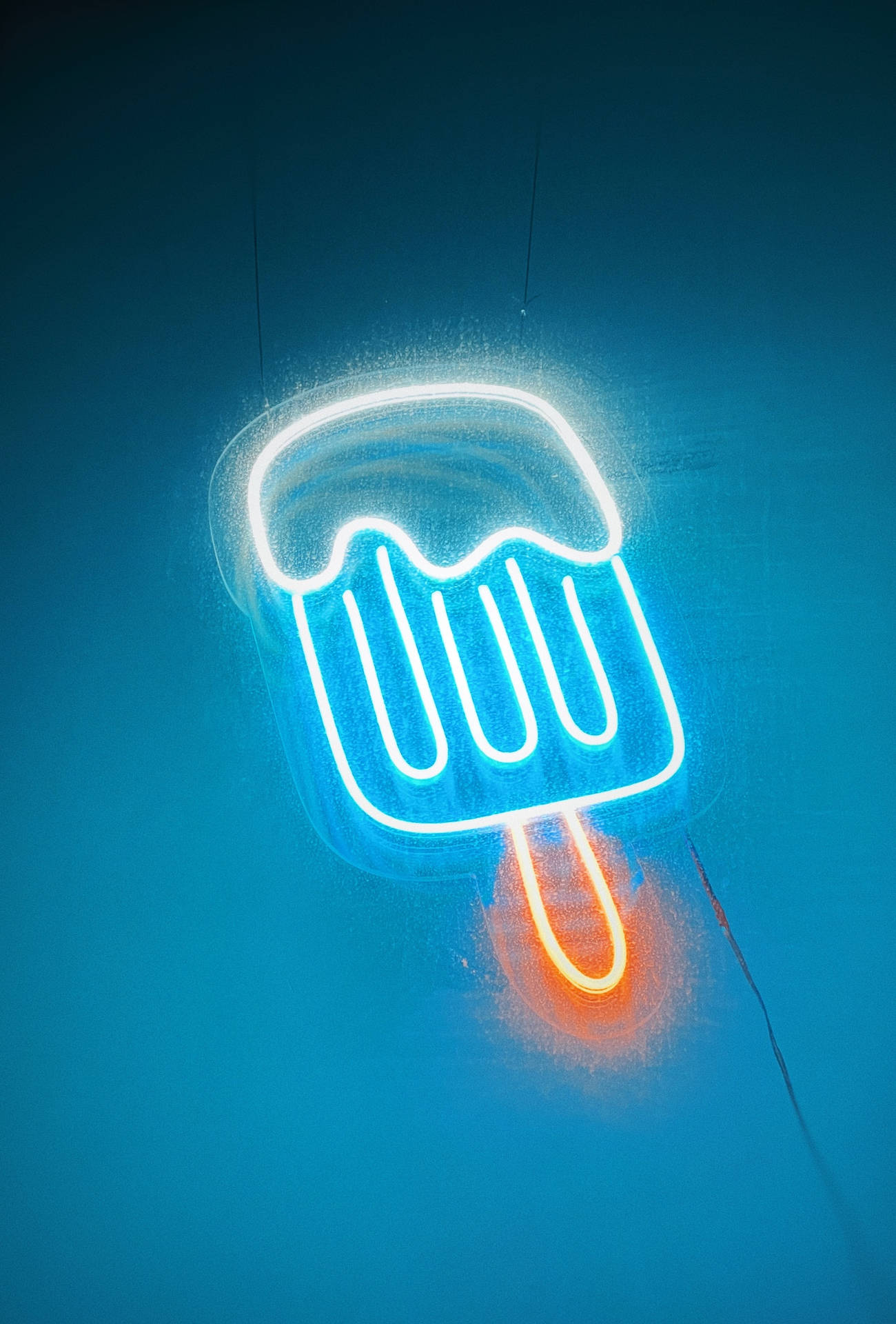 Popsicle Neon Blå iPhone Tapet Wallpaper