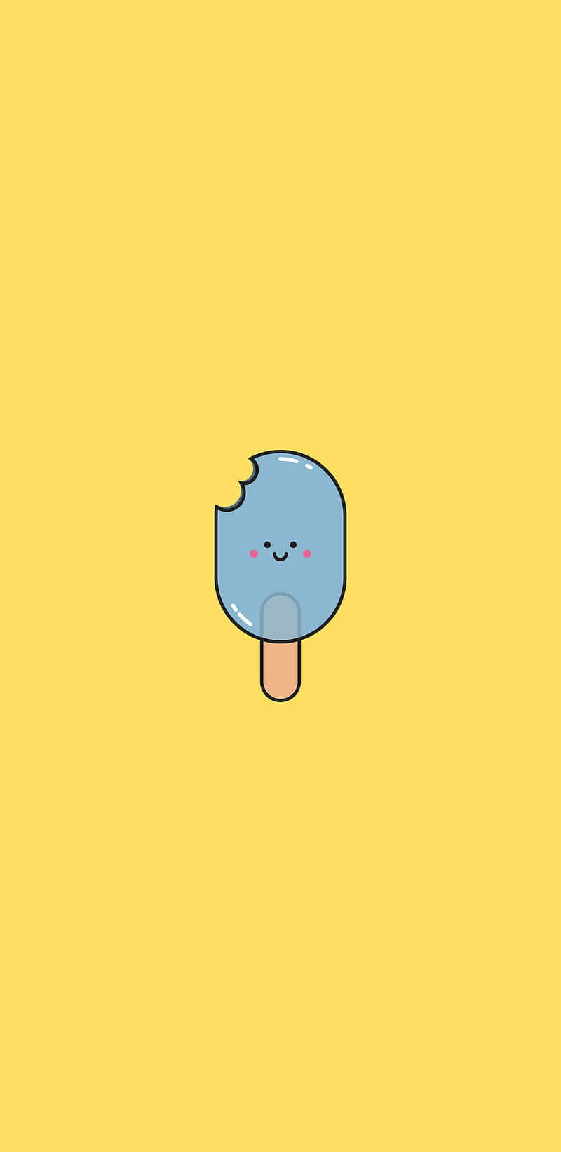 Popsicle With Bite Cute Ice Cream Wallpaper