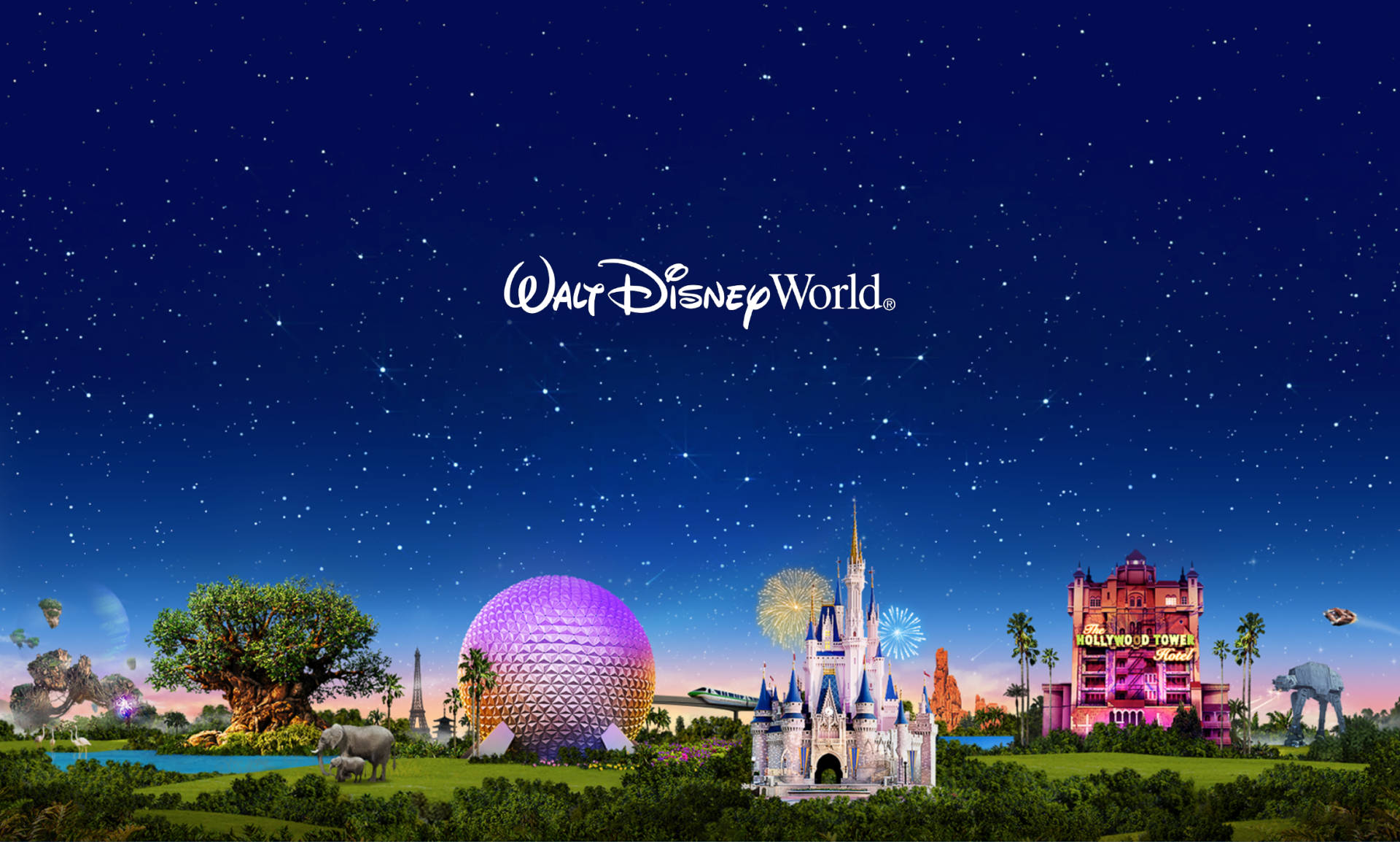 Popular Attractions Of Walt Disney World Desktop Background