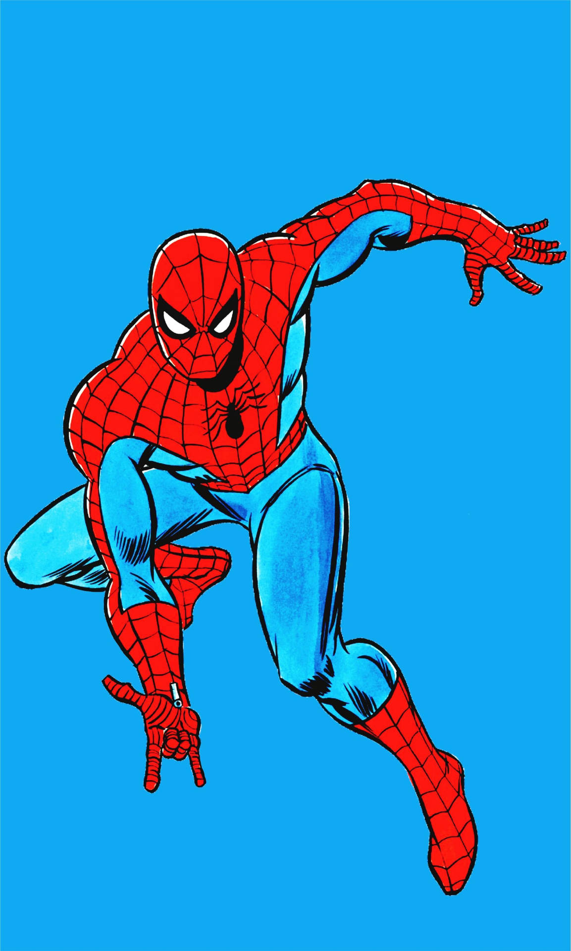 Popular Phone Spiderman Blue Background