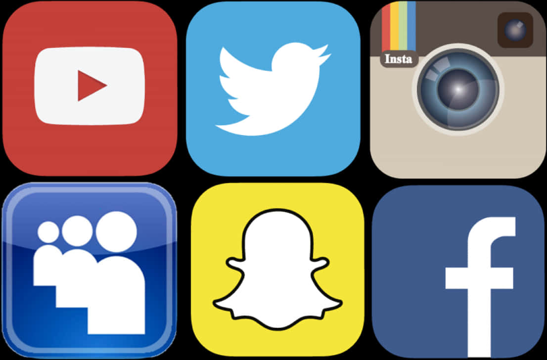 Popular Social Media Icons PNG