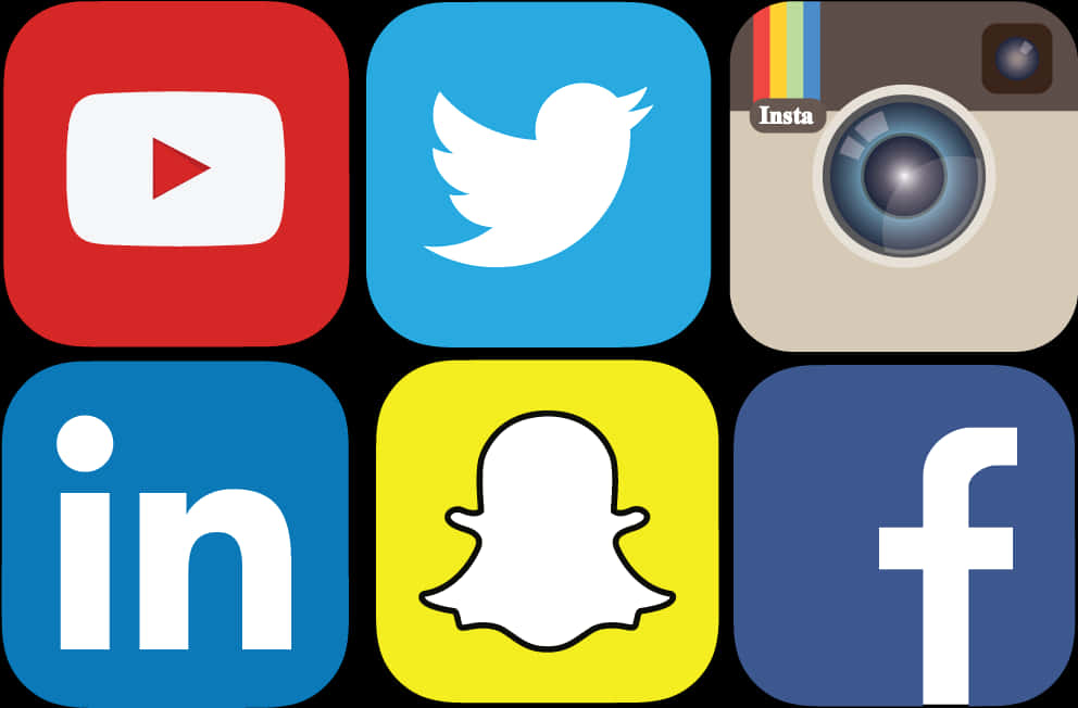 Popular Social Media Icons PNG