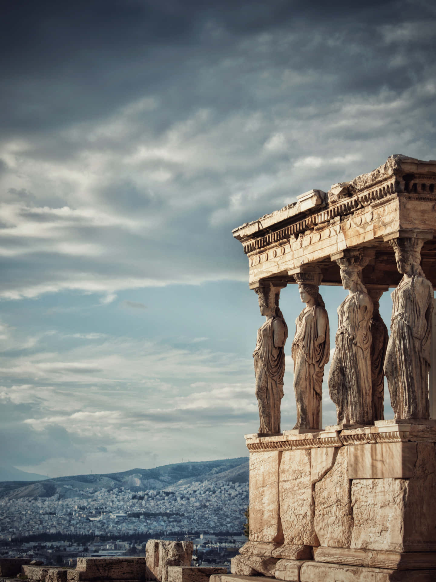Porch Of The Maidens Acropolis Wallpaper