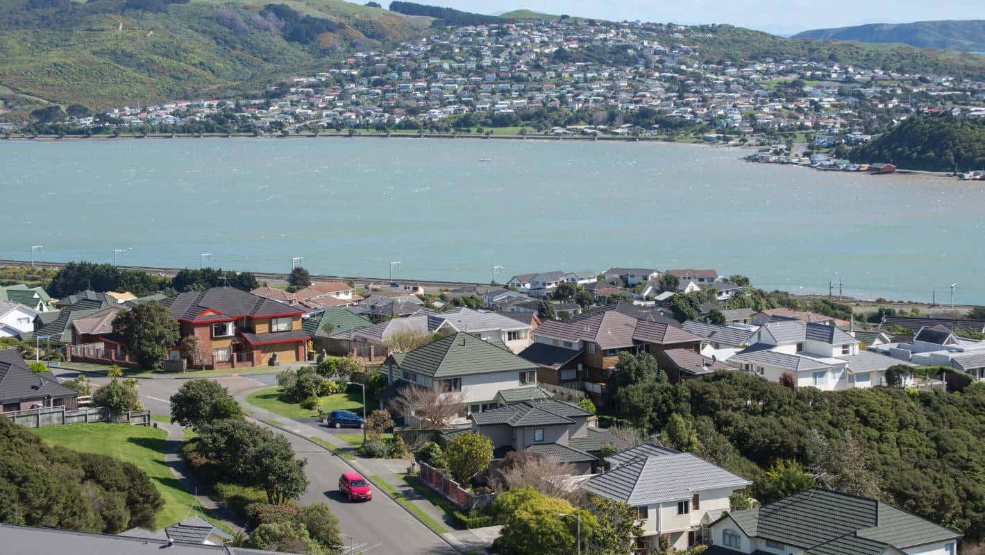 Porirua Coastal Residential Area New Zealand Wallpaper