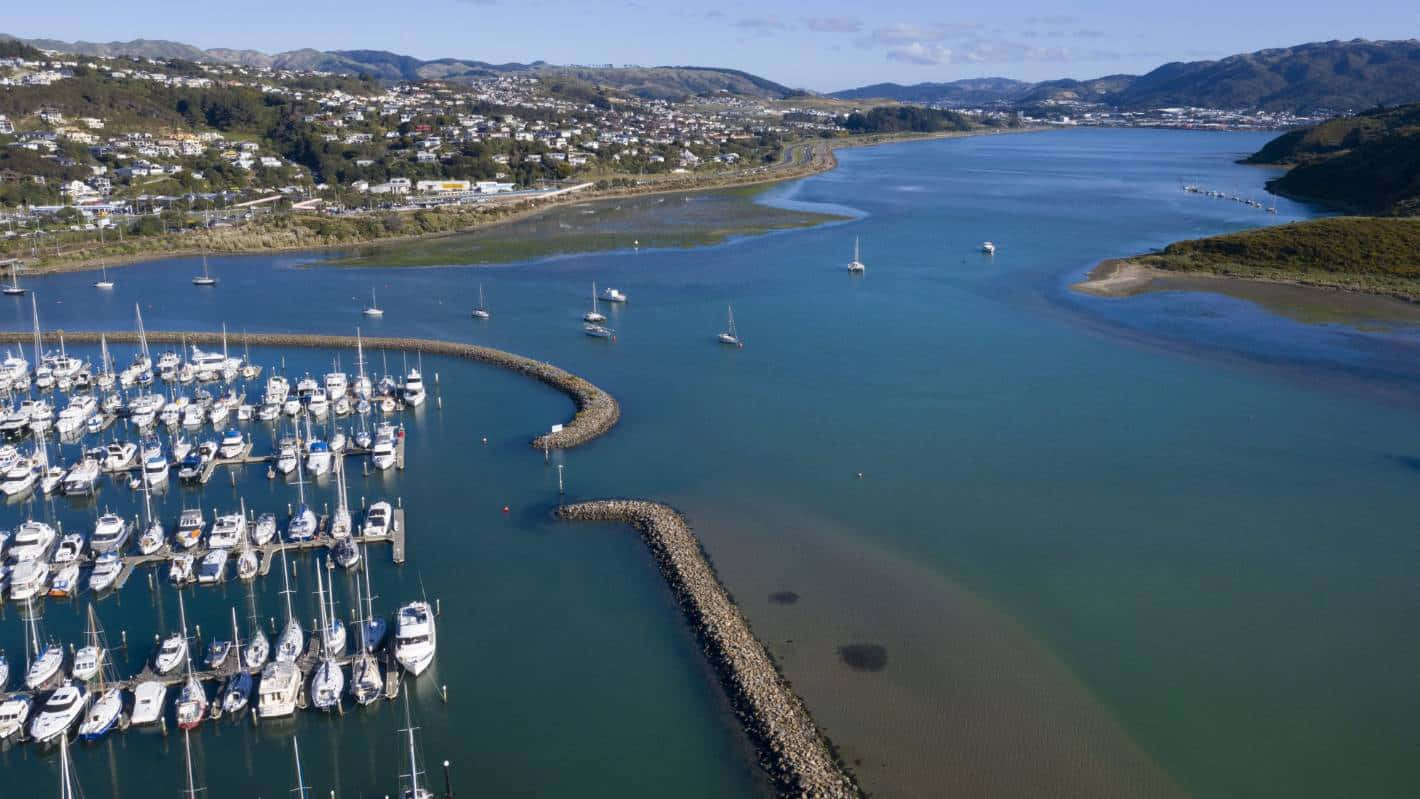 Porirua Harbour Aerial View Wallpaper