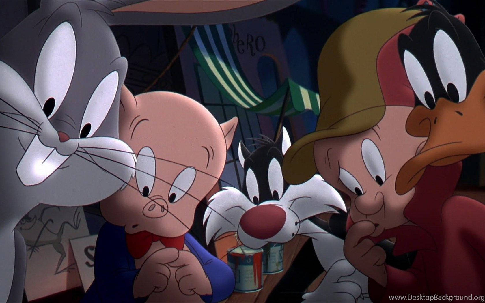 Porke Pig og Looney Tunes Tegn Wallpaper