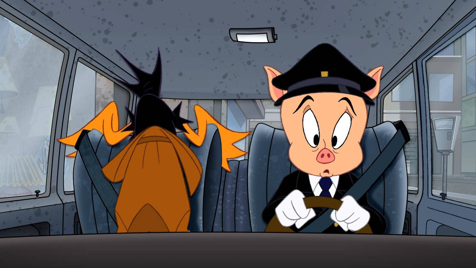 Porky Pig With Daffy Background