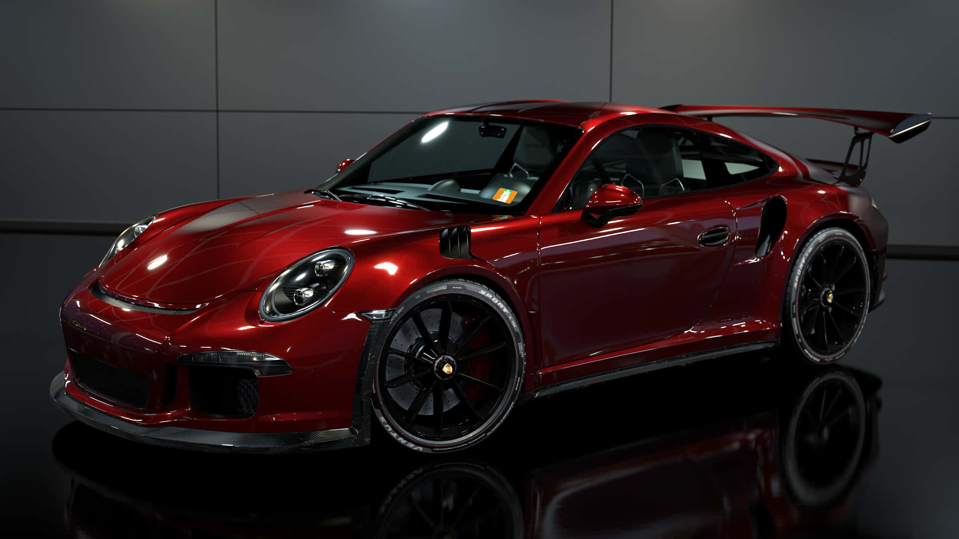 Sleek Black Porsche 911 Turbo on City Street
