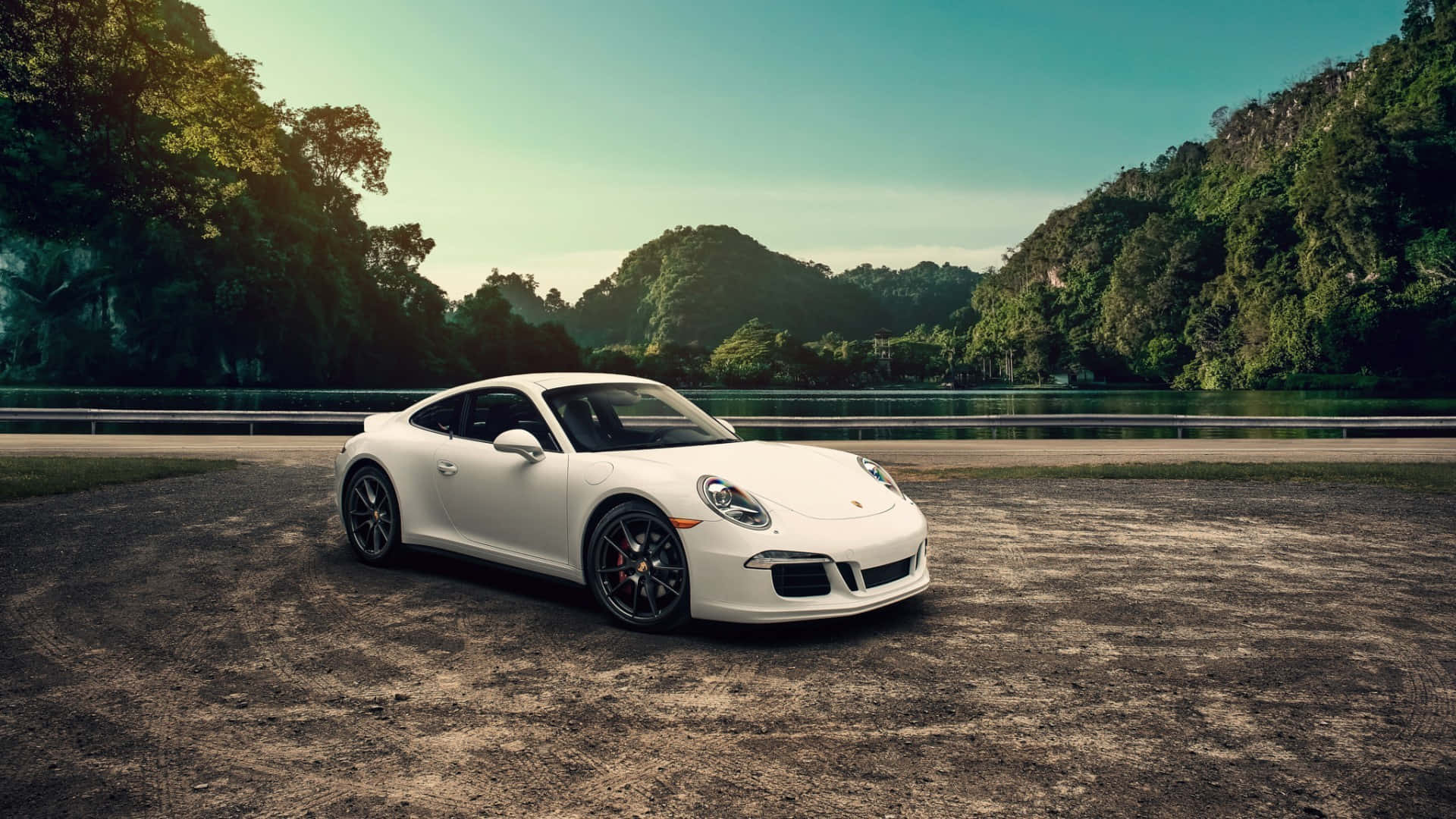 Sleek and Powerful Porsche on a Race Track