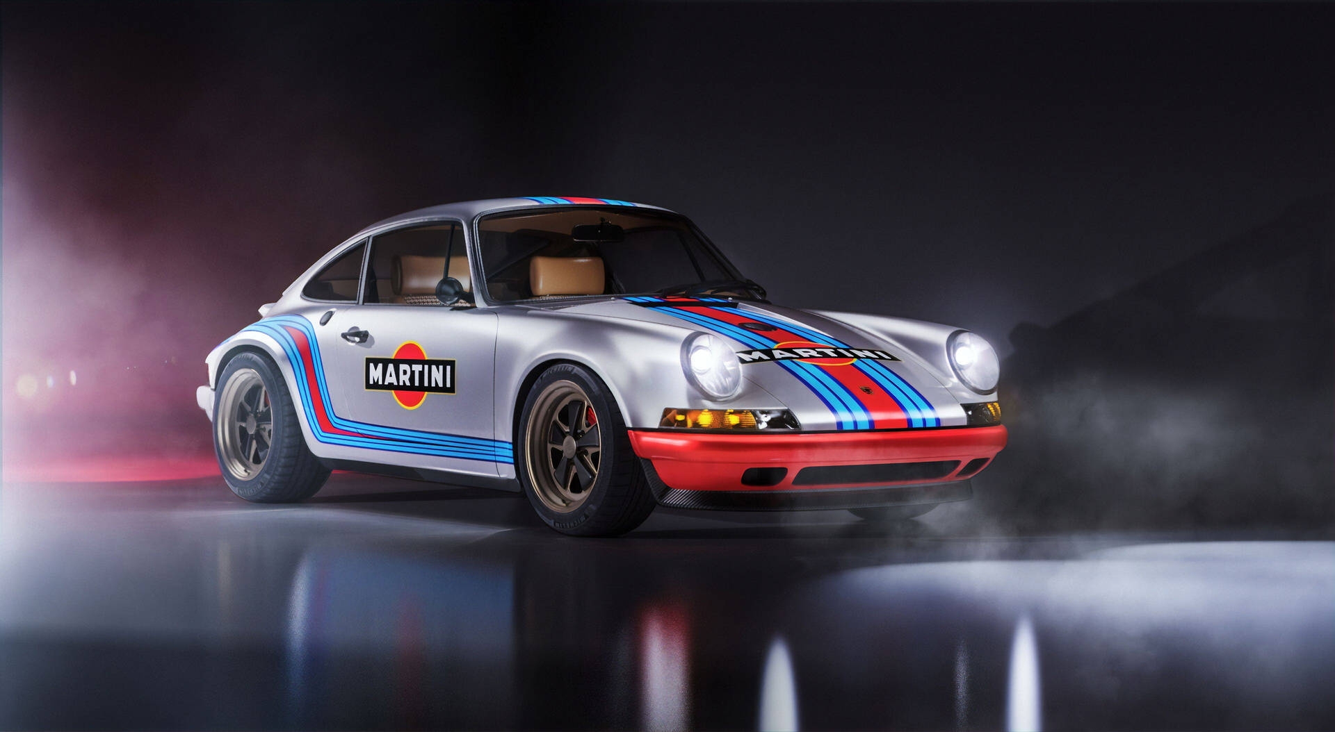 Porsche 911 Custom Martini Decals Wallpaper