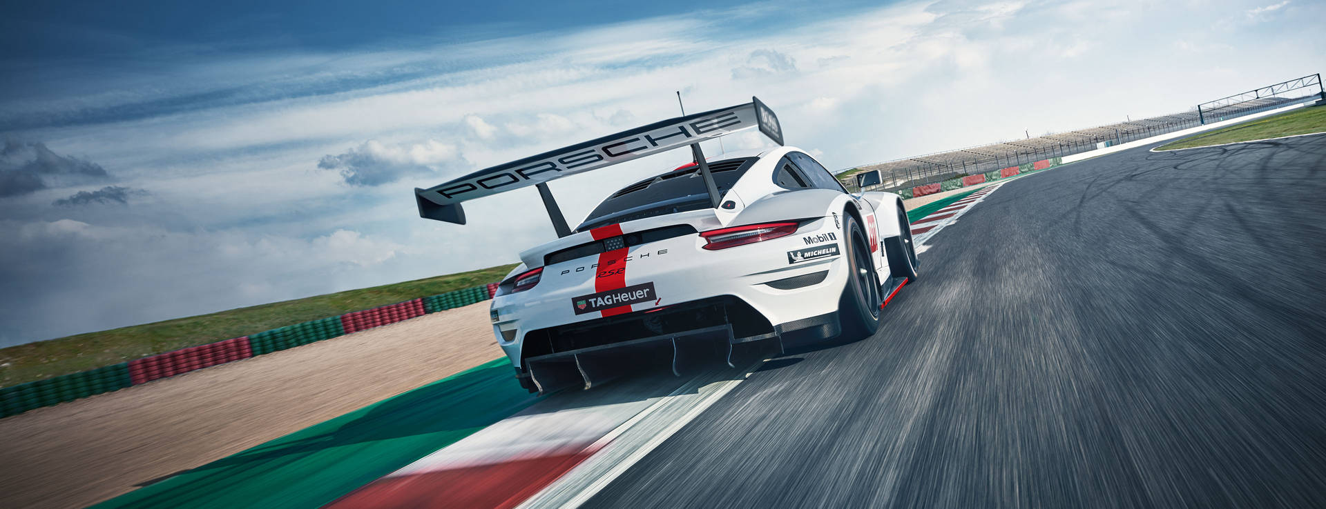 Porsche 911 Gt3 Rsr Back Angle For Motorsport Wallpaper