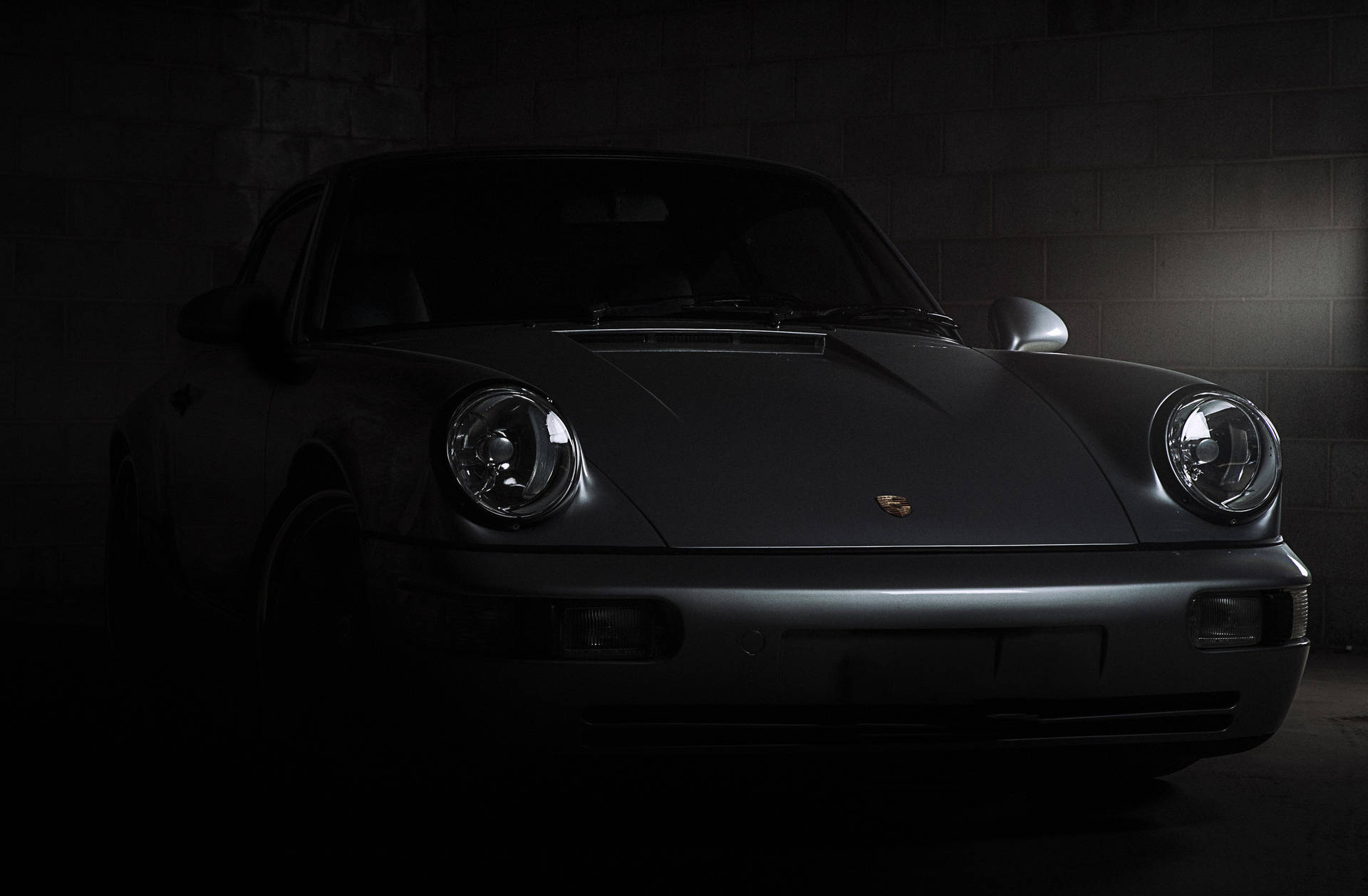 Porsche 911 In Matte Black Wallpaper