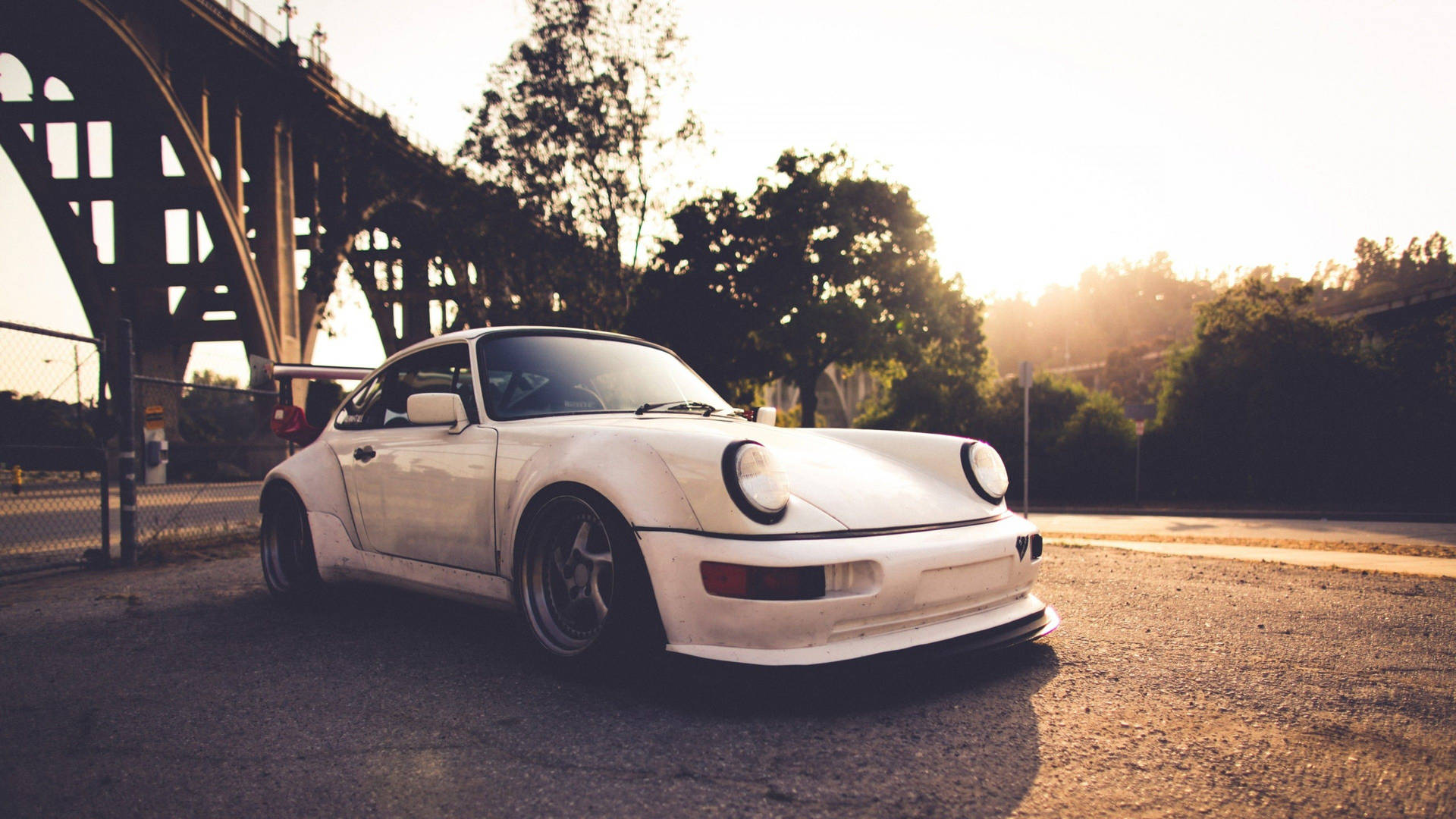 Porsche 911 Vintage White Wallpaper
