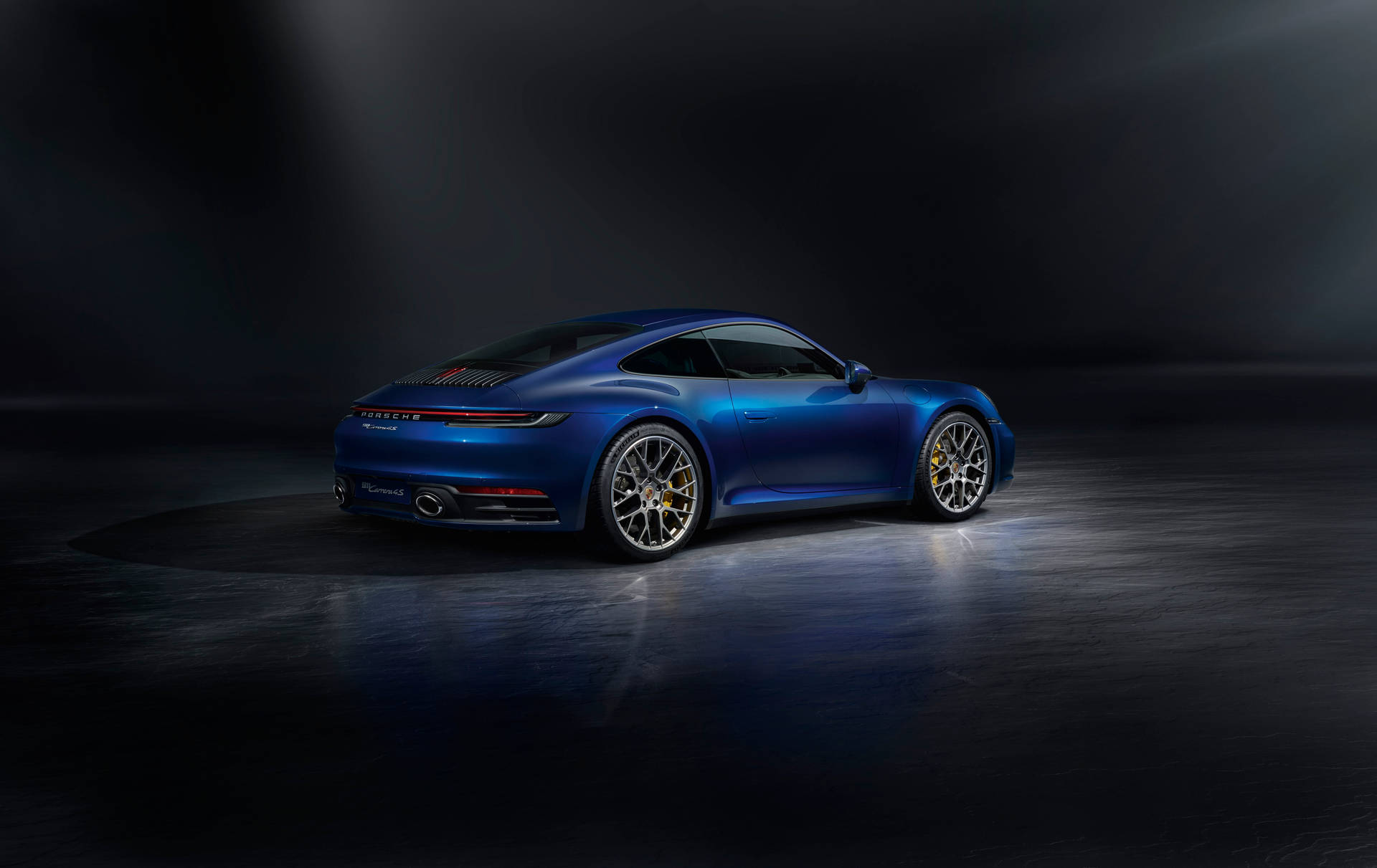 Carroesportivo Azul Da Porsche. Papel de Parede