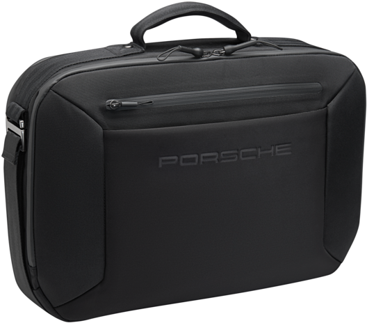 Porsche Branded Black Suitcase PNG