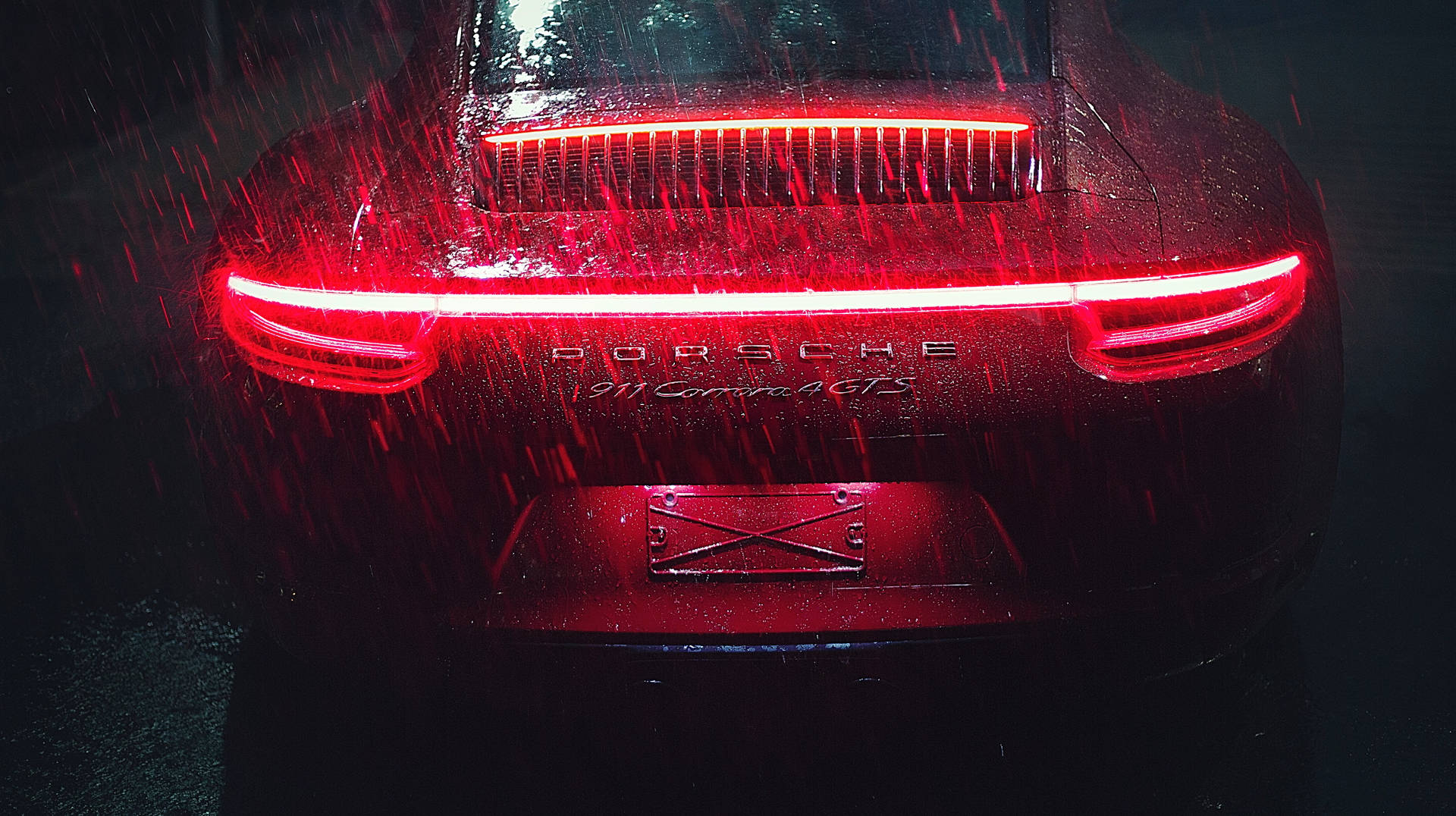 Porsche Car Most Beautiful Rain Wallpaper