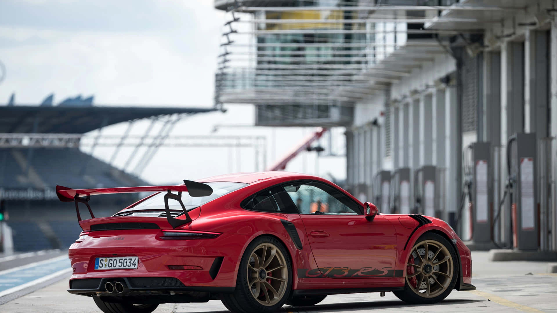 Porsche G T3 R S At Racetrack Wallpaper