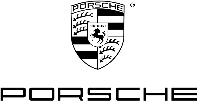 Porsche Logo Blackand White PNG