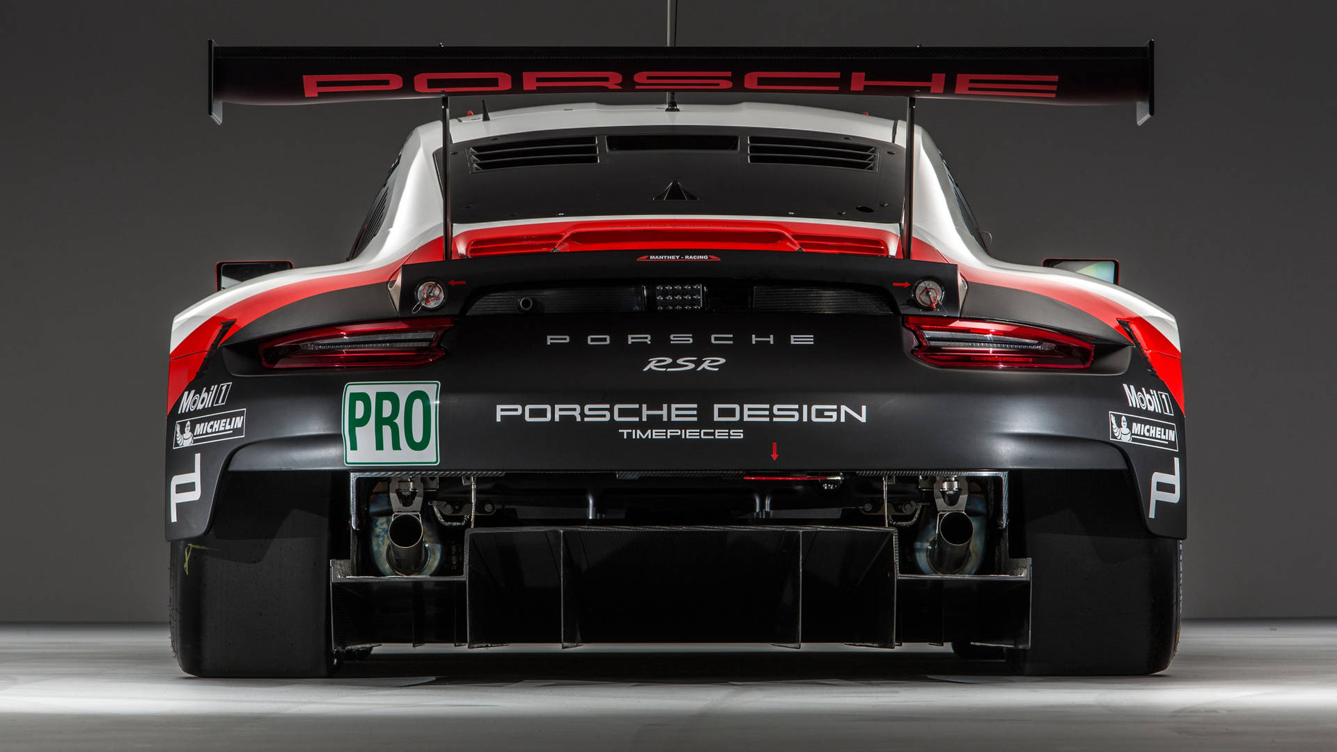 Porsche Racing Car Back View Wallpaper