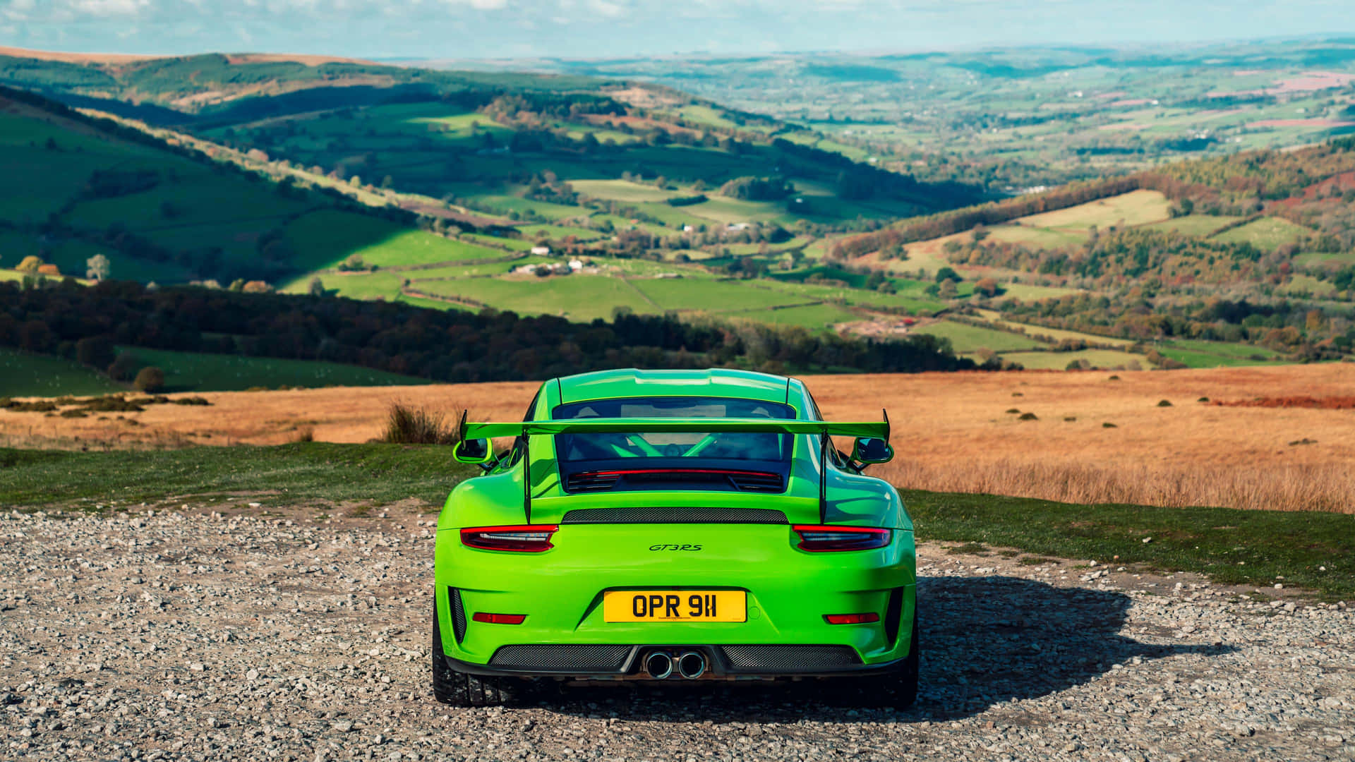 Porsche911 G T3 R S Overlooking Valley Wallpaper