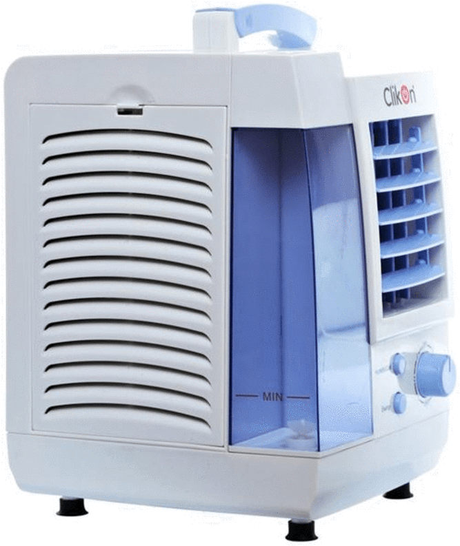Portable Air Cooler White Blue PNG