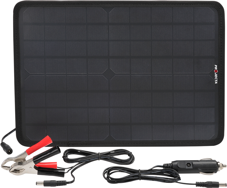 Portable Solar Panelwith Clipsand Car Adapter PNG