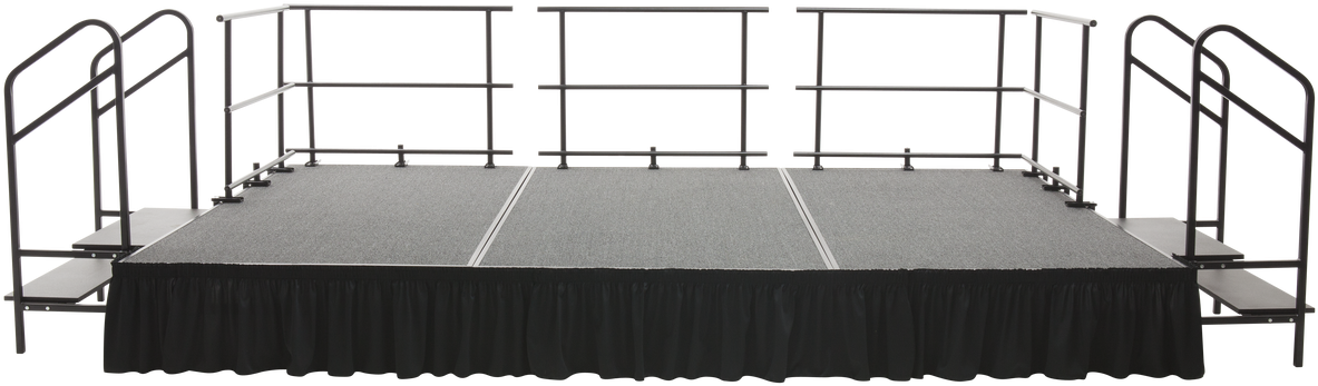 Portable Stage Platformwith Stepsand Railings PNG
