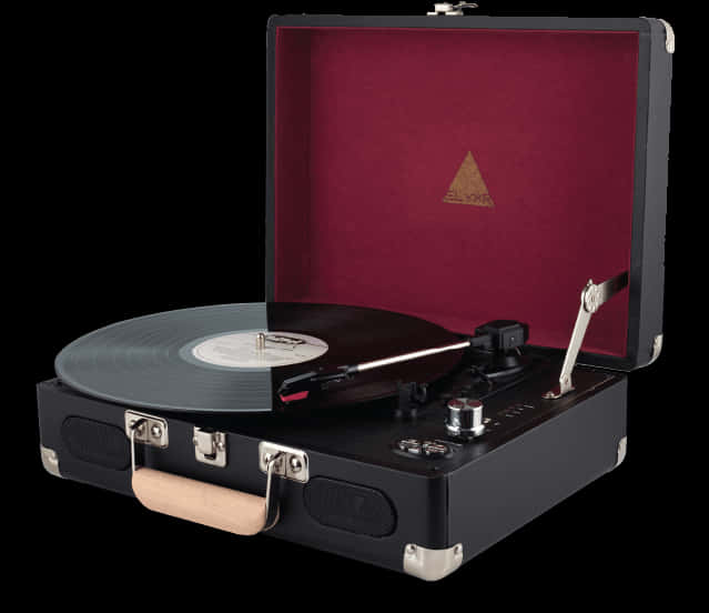 Portable Vinyl Record Player PNG