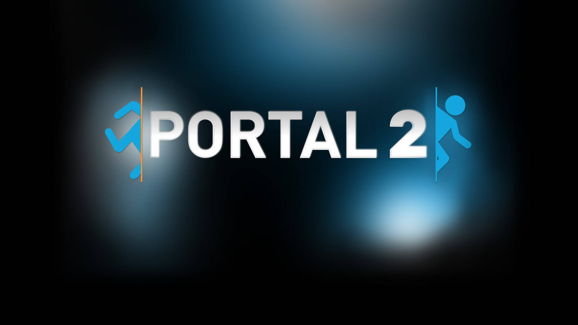 Portal 2 Blue Logo Wallpaper